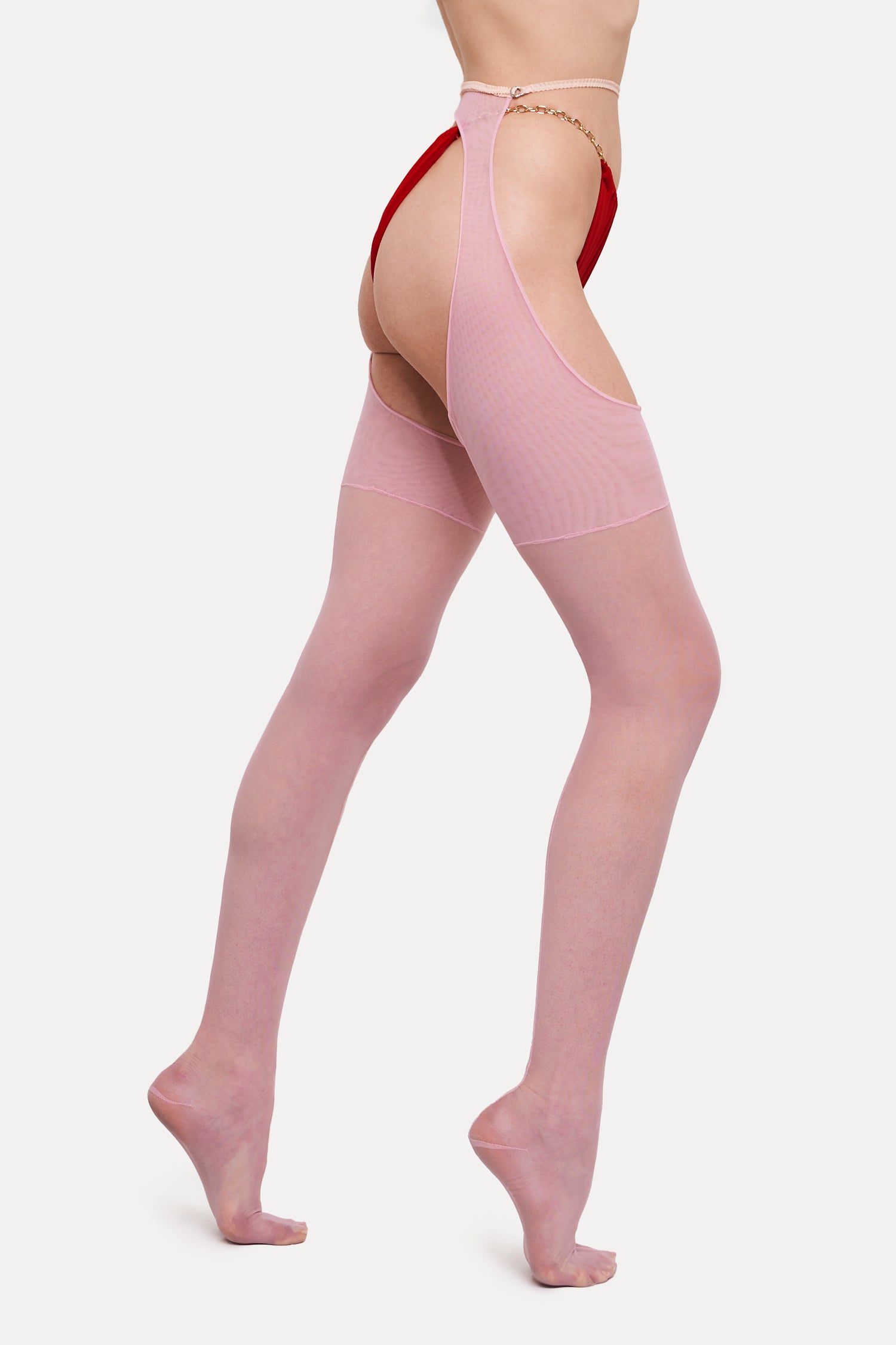 Lovelace Stockings - Pink