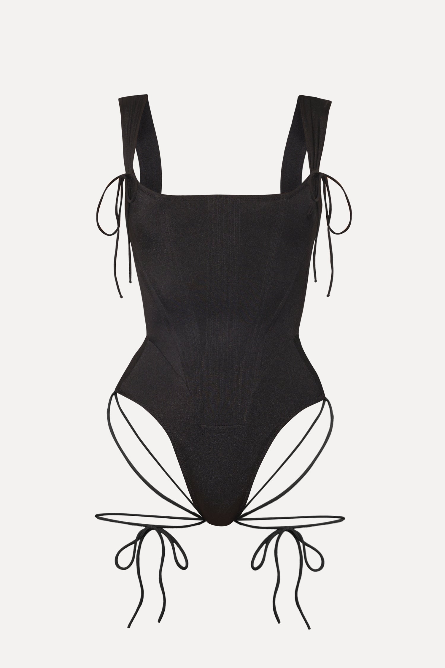 Elizabeth Corseted Swimsuit - Black