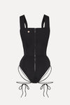 Elizabeth Corseted Swimsuit - Black