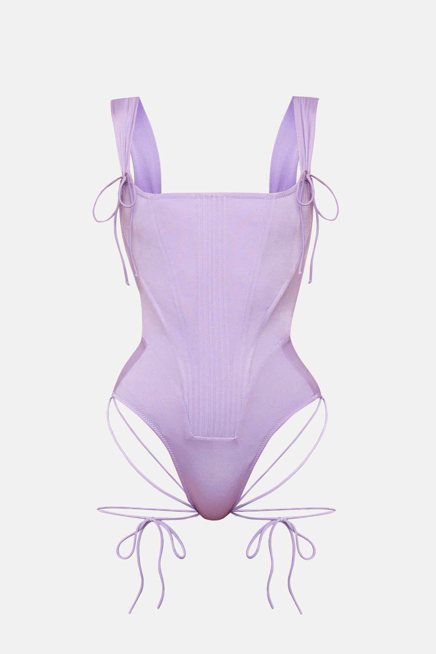 Elizabeth Corseted Swimsuit - Lilac