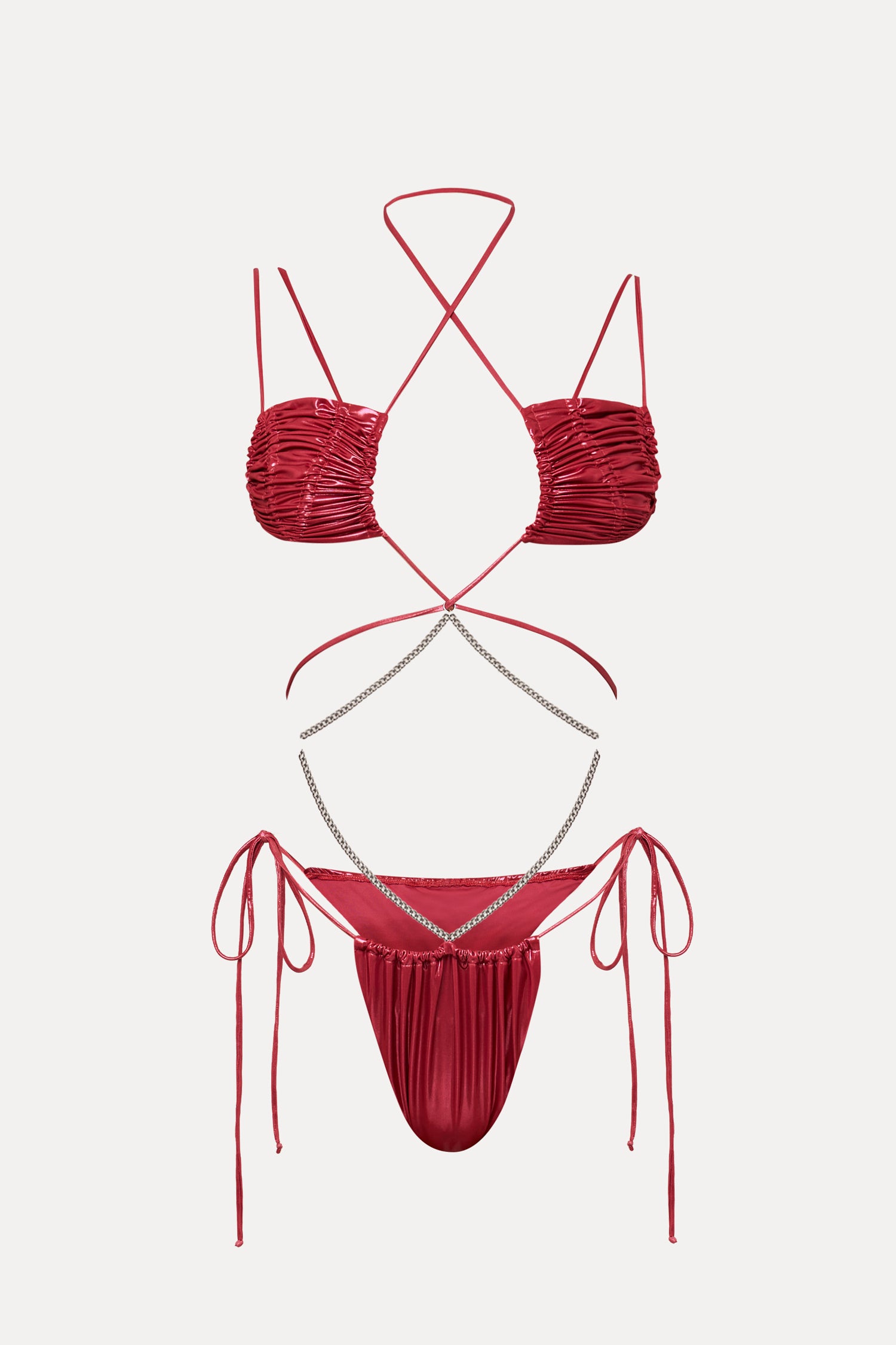 Mata Hari Bikini Bottom - Metallic Pink