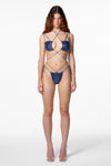 Mata Hari Bikini Top - Metallic Blue