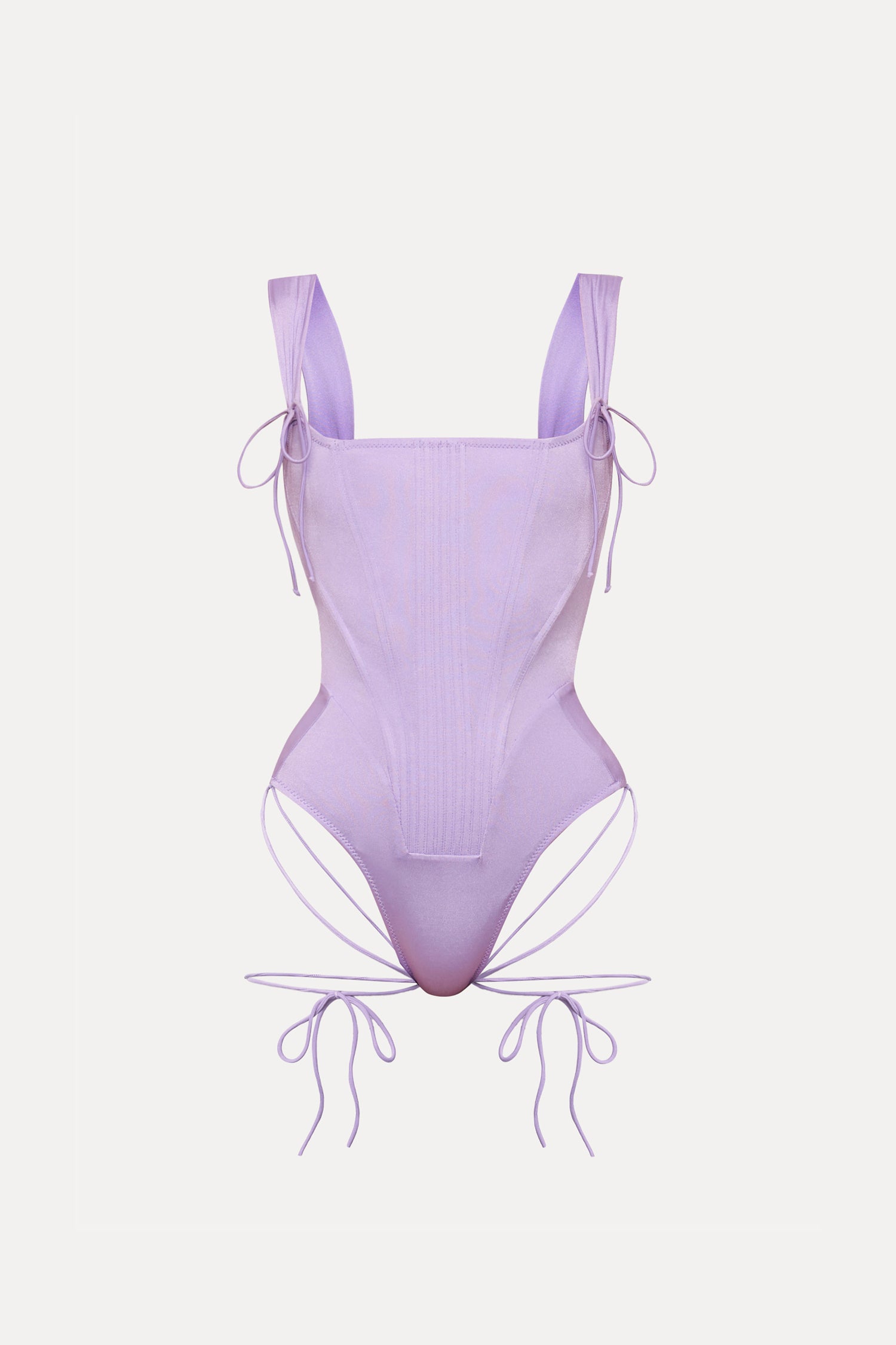 Elizabeth Corseted Swimsuit - Lilac – Dilara Findikoglu