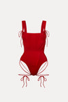 Elizabeth Corseted Swimsuit - Red